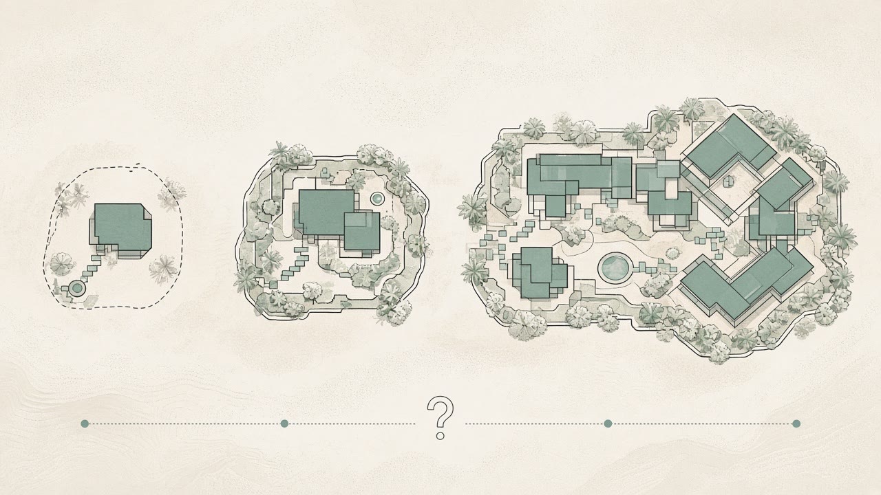 Oversized Bali villa compound: footprint before you chase square metres