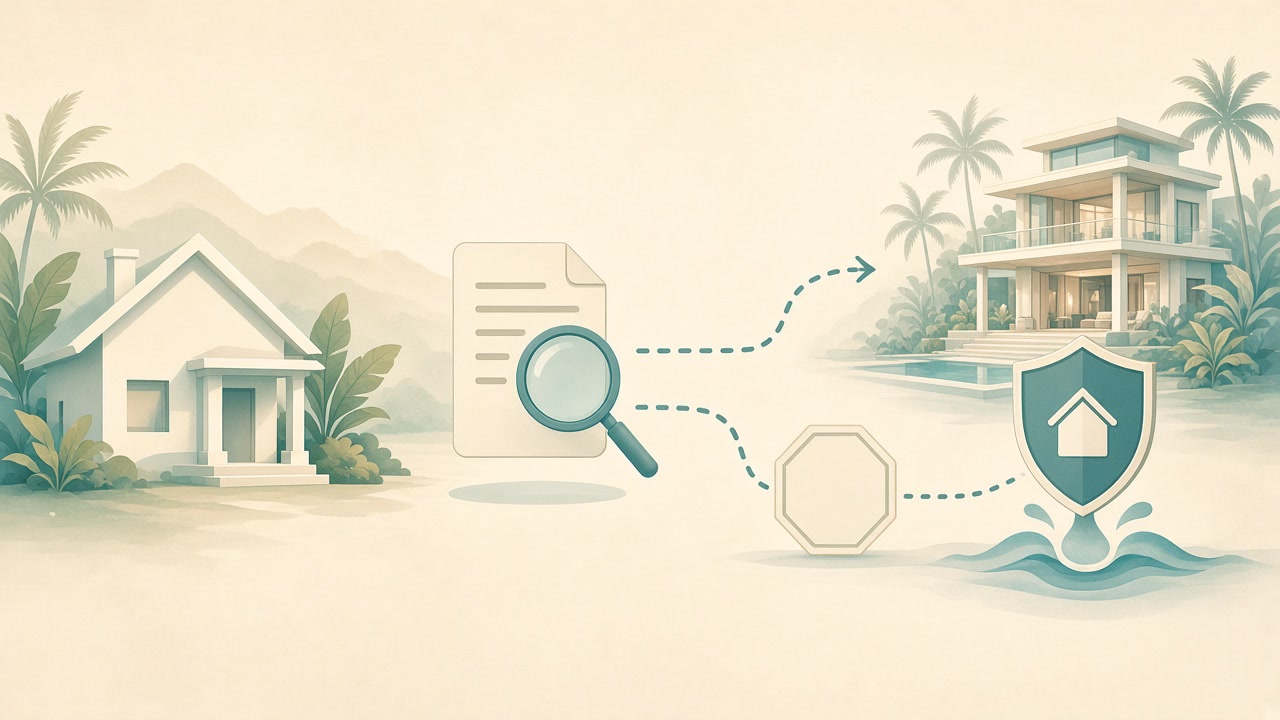 House-scale title and use checkpoints before a Bali deposit