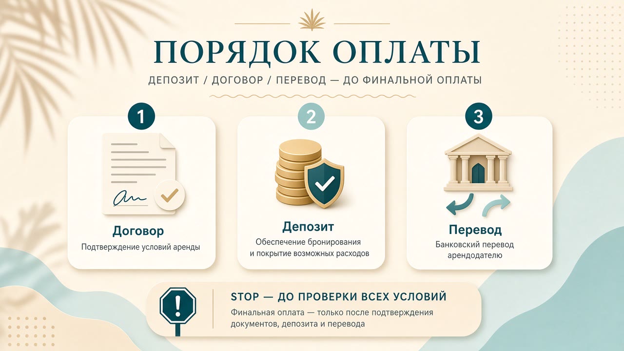 Середина: чек-лист перед переводом депозита и договор